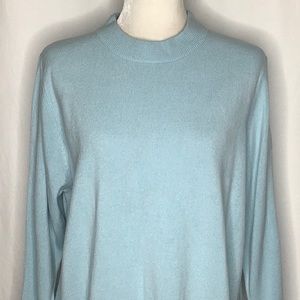 Soho Woman Soft Blue Crewneck Sweater Size 1X